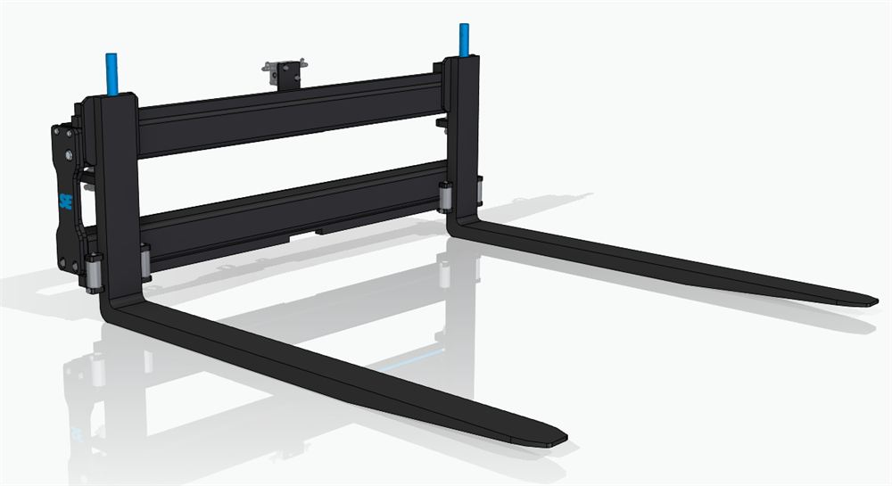 Product Image for SE Equipment Hyd. Gaffelställ Sidoföring B:2,2 L:1,6m 9,9 ton Stora BM inbyggd